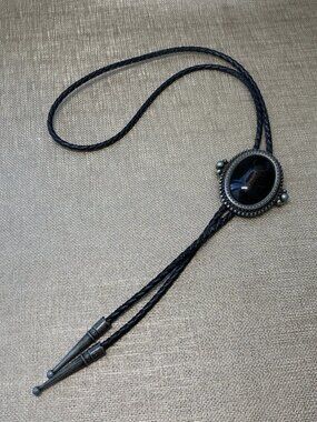 Vintage Real Scorpion Bolo Tie UV Reactive Resin Western Necklace Large 50mm